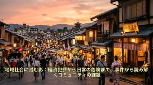 地域社会に潜む影：経済犯罪から日常の危険まで、事件から読み解くコミュニティの課題