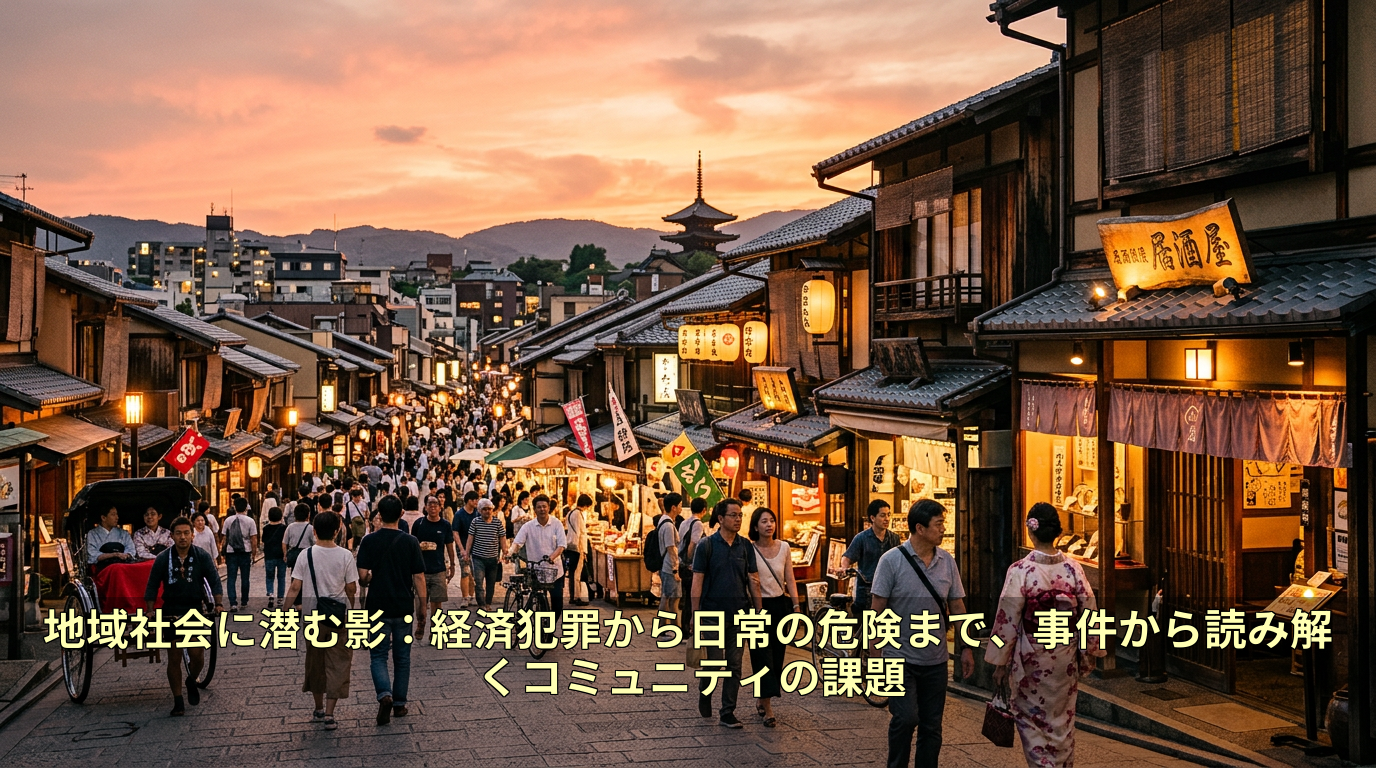 地域社会に潜む影：経済犯罪から日常の危険まで、事件から読み解くコミュニティの課題