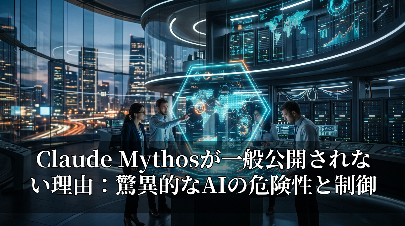 Claude Mythosが一般公開されない理由：驚異的なAIの危険性と制御