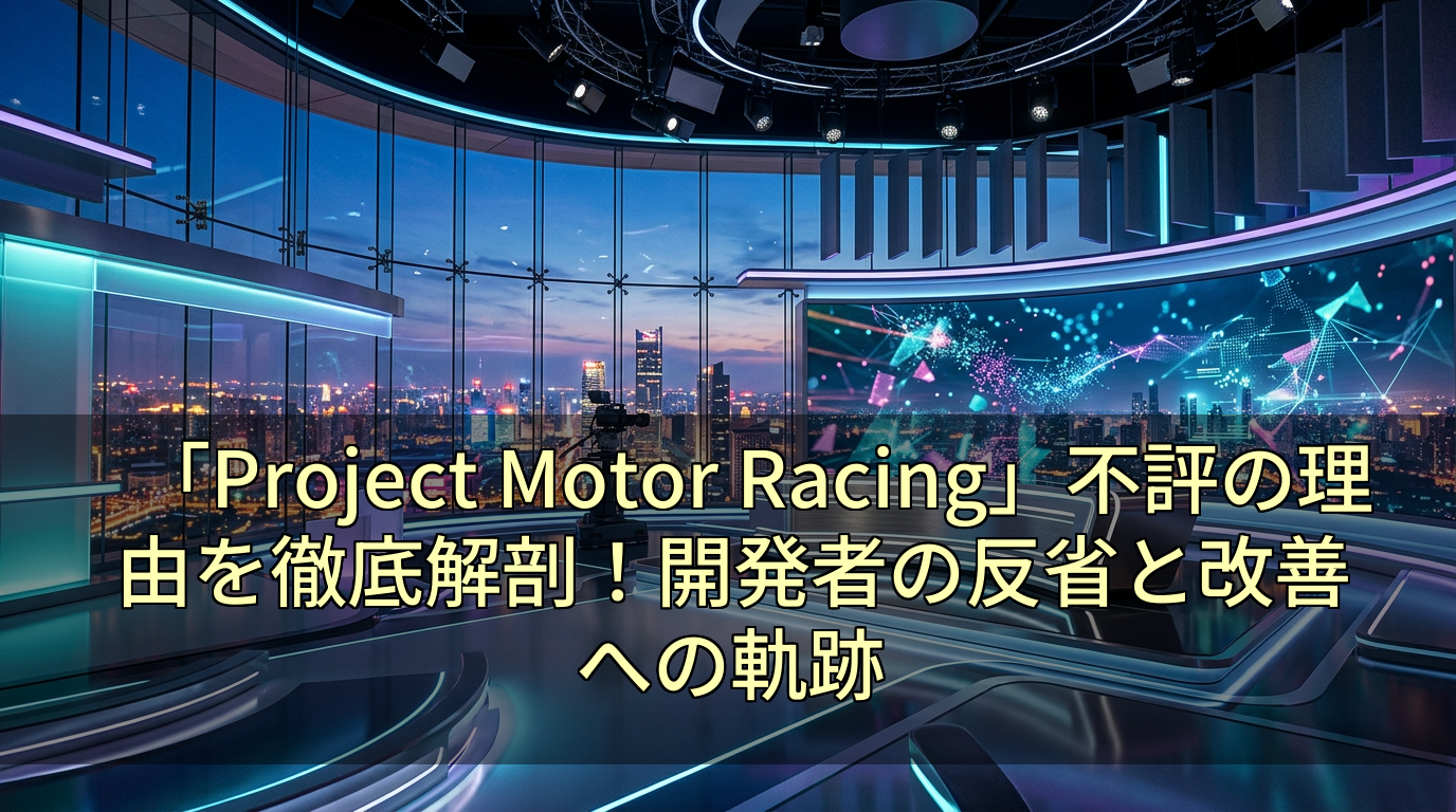 「Project Motor Racing」不評の理由を徹底解剖!開発者の反省と改善への軌跡