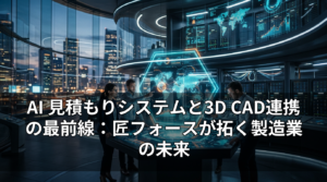 AI 見積もりシステムと3D CAD連携の最前線：匠フォースが拓く製造業の未来