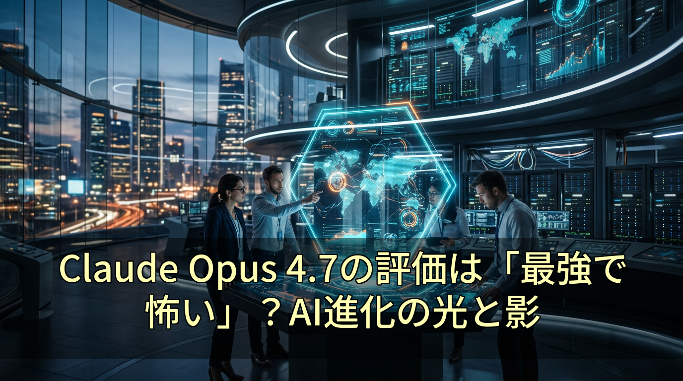 Claude Opus 4.7の評価は「最強で怖い」？AI進化の光と影