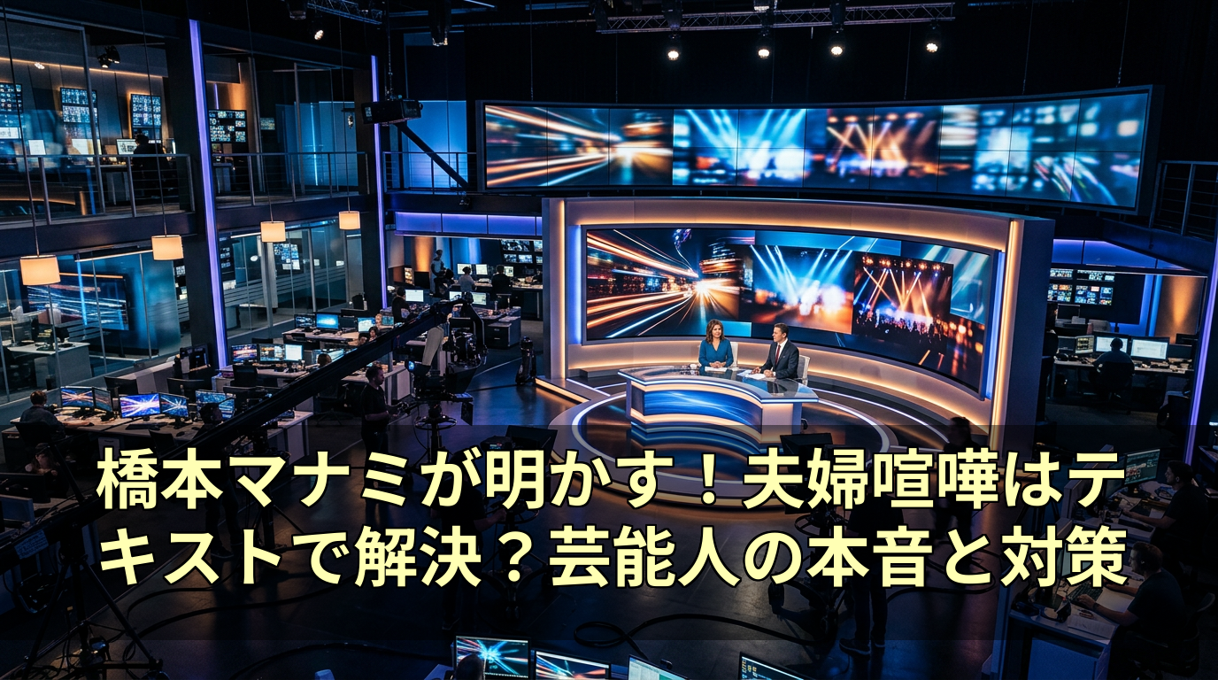 橋本マナミが明かす！夫婦喧嘩はテキストで解決？芸能人の本音と対策