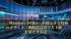 『Mandate Order』が提示する疫病のメリット：戦略的活用で天下統一を果たす方法