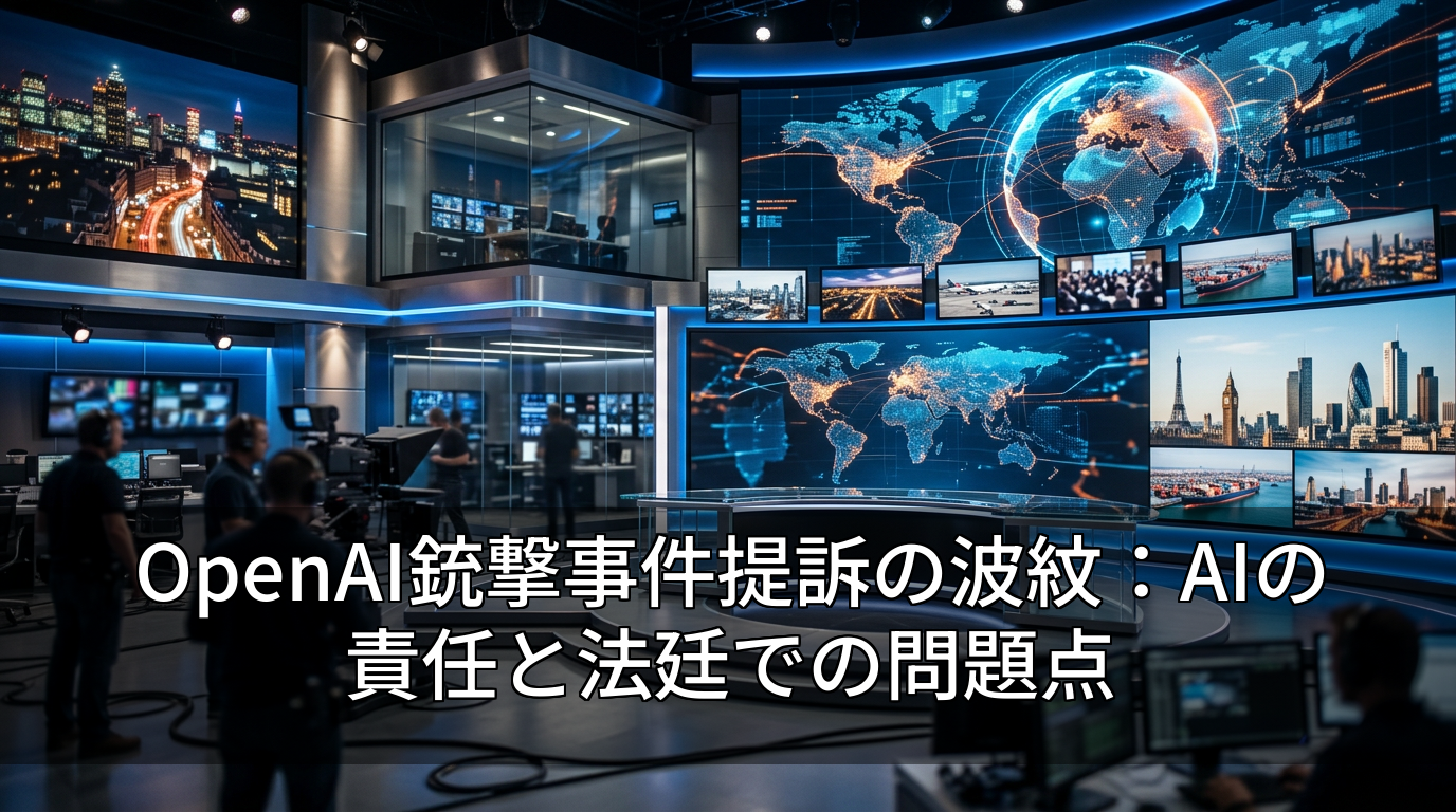 OpenAI銃撃事件提訴の波紋：AIの責任と法廷での問題点