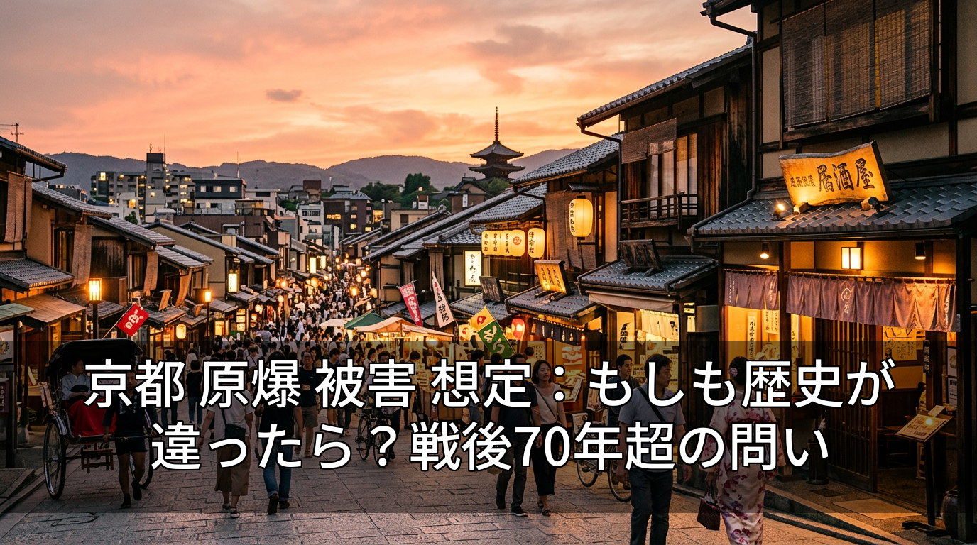 京都 原爆 被害 想定：もしも歴史が違ったら？戦後70年超の問い