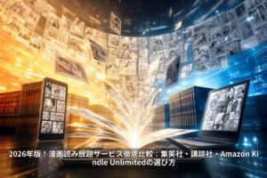 2026年版！漫画読み放題サービス徹底比較：集英社・講談社・Amazon Kindle Unlimitedの選び方