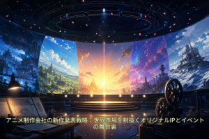 アニメ制作会社の新作発表戦略：世界市場を射抜くオリジナルIPとイベントの舞台裏