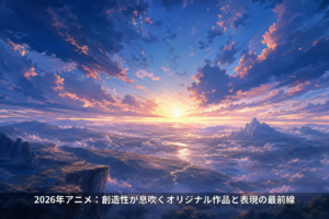 2026年アニメ：創造性が息吹くオリジナル作品と表現の最前線