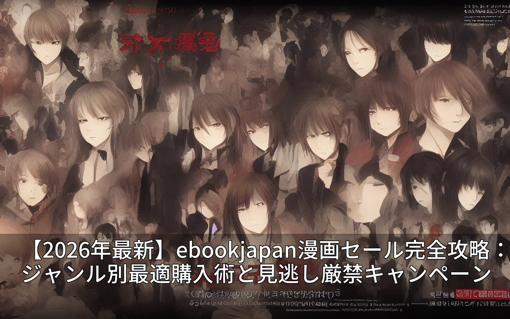 【2026年最新】ebookjapan漫画セール完全攻略：ジャンル別最適購入術と見逃し厳禁キャンペーン
