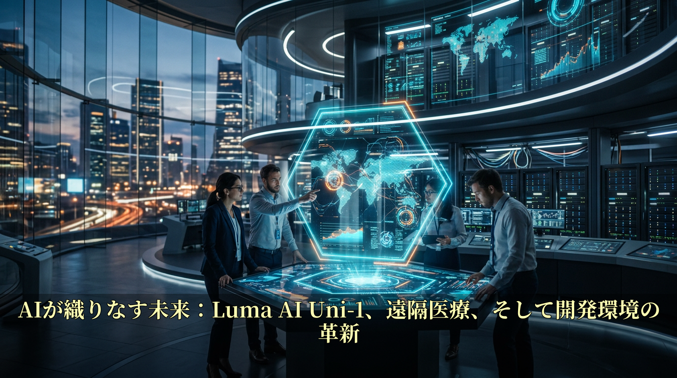 AIが織りなす未来：Luma AI Uni-1、遠隔医療、そして開発環境の革新