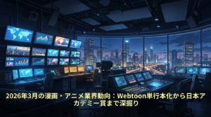 2026年3月の漫画・アニメ業界動向：Webtoon単行本化から日本アカデミー賞まで深掘り