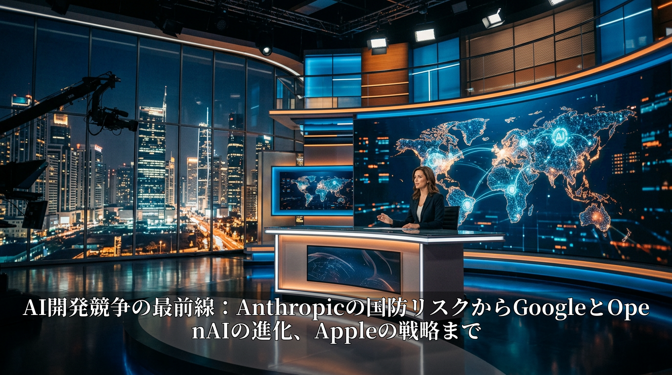 AI開発競争の最前線:Anthropicの国防リスクからGoogleとOpenAIの進化、Appleの戦略まで