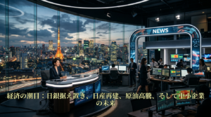 経済の潮目：日銀据え置き、日産再建、原油高騰、そして中小企業の未来