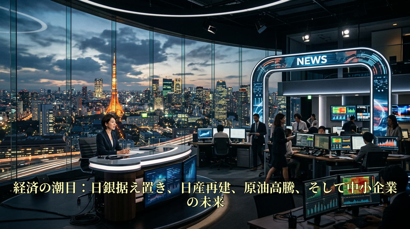 経済の潮目：日銀据え置き、日産再建、原油高騰、そして中小企業の未来