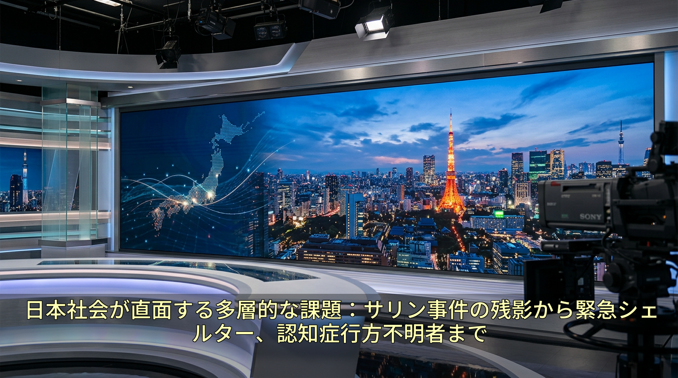 日本社会が直面する多層的な課題:サリン事件の残影から緊急シェルター、認知症行方不明者まで