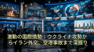 激動の国際情勢:ウクライナ攻勢からイラン外交、空港事故まで深掘り