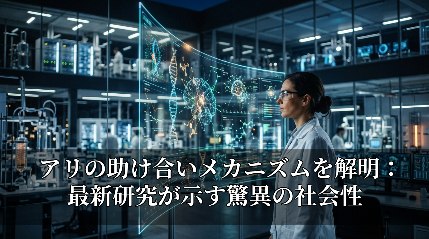 アリの助け合いメカニズムを解明：最新研究が示す驚異の社会性