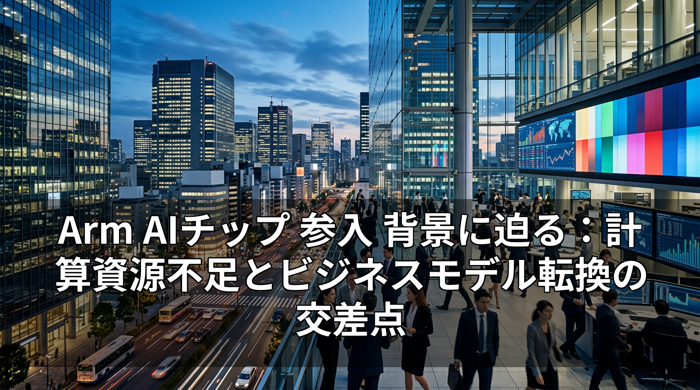Arm AIチップ 参入 背景に迫る:計算資源不足とビジネスモデル転換の交差点
