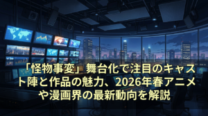 「怪物事変」舞台化で注目のキャスト陣と作品の魅力、2026年春アニメや漫画界の最新動向を解説