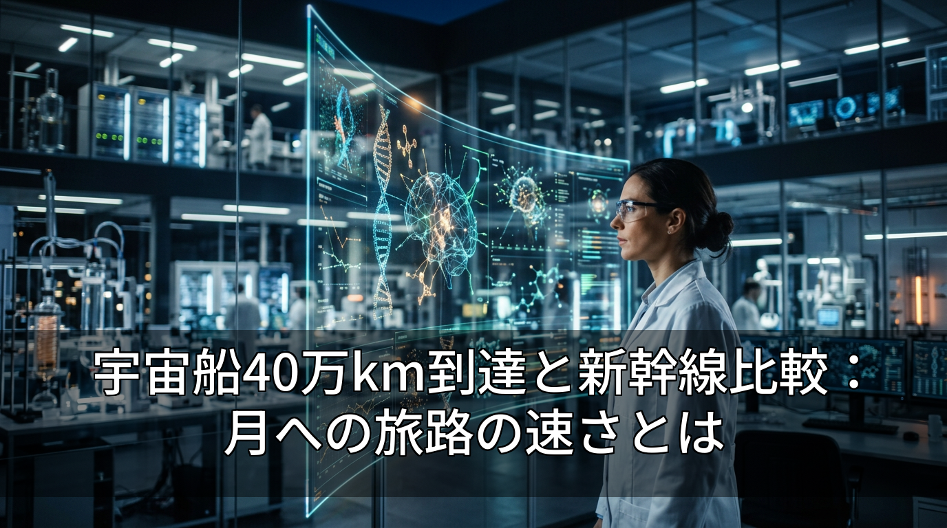 宇宙船40万km到達と新幹線比較：月への旅路の速さとは