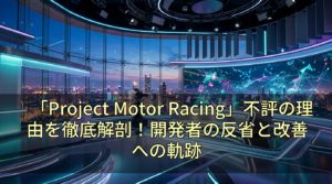 「Project Motor Racing」不評の理由を徹底解剖！開発者の反省と改善への軌跡