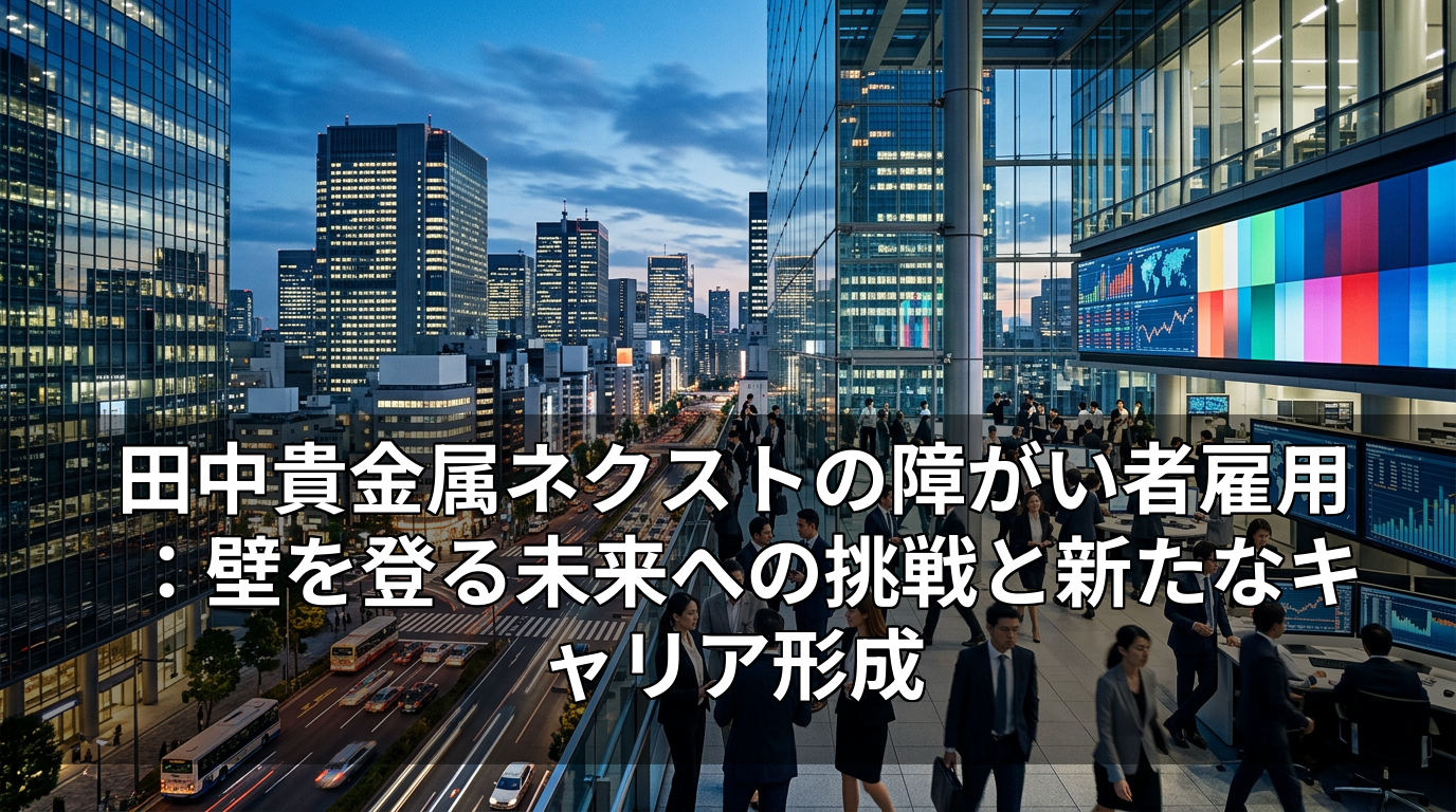 田中貴金属ネクストの障がい者雇用：壁を登る未来への挑戦と新たなキャリア形成
