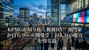 KPMGが切り拓く税務DX：専門家が自らツール開発で「10人分の能力」を得る道