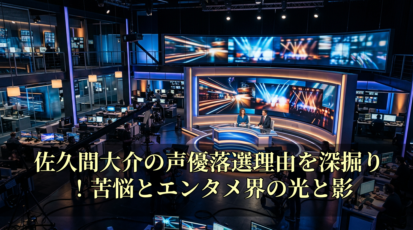 佐久間大介の声優落選理由を深掘り！苦悩とエンタメ界の光と影