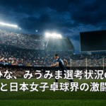 早田ひな、みうみま選考状況の行方と日本女子卓球界の激闘