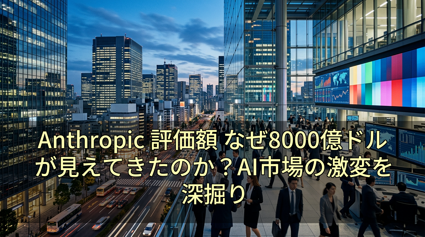 Anthropic 評価額 なぜ8000億ドルが見えてきたのか？AI市場の激変を深掘り