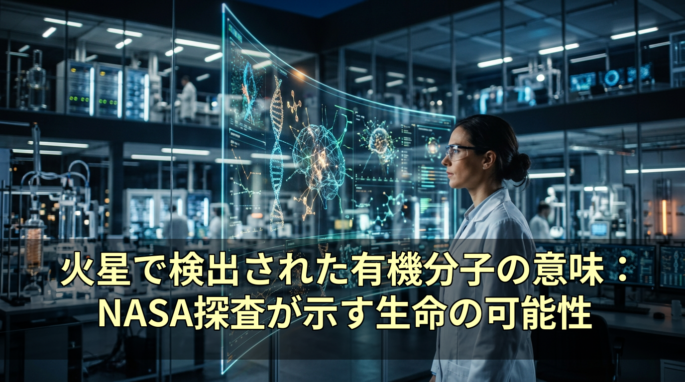 火星で検出された有機分子の意味：NASA探査が示す生命の可能性