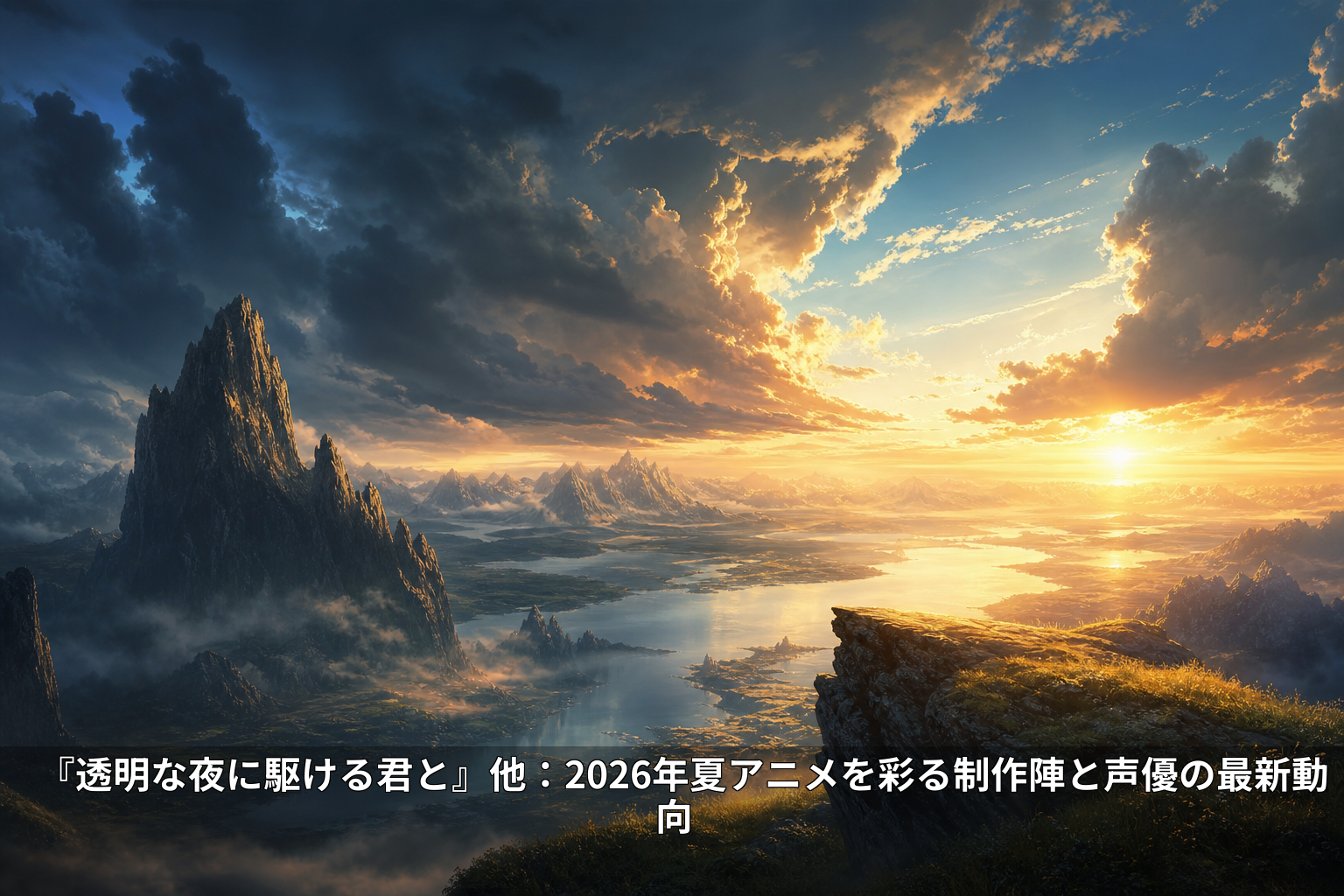 『透明な夜に駆ける君と』他：2026年夏アニメを彩る制作陣と声優の最新動向