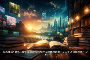 2026年8月発売！新刊漫画から見つける現代の読者トレンドと深掘りポイント