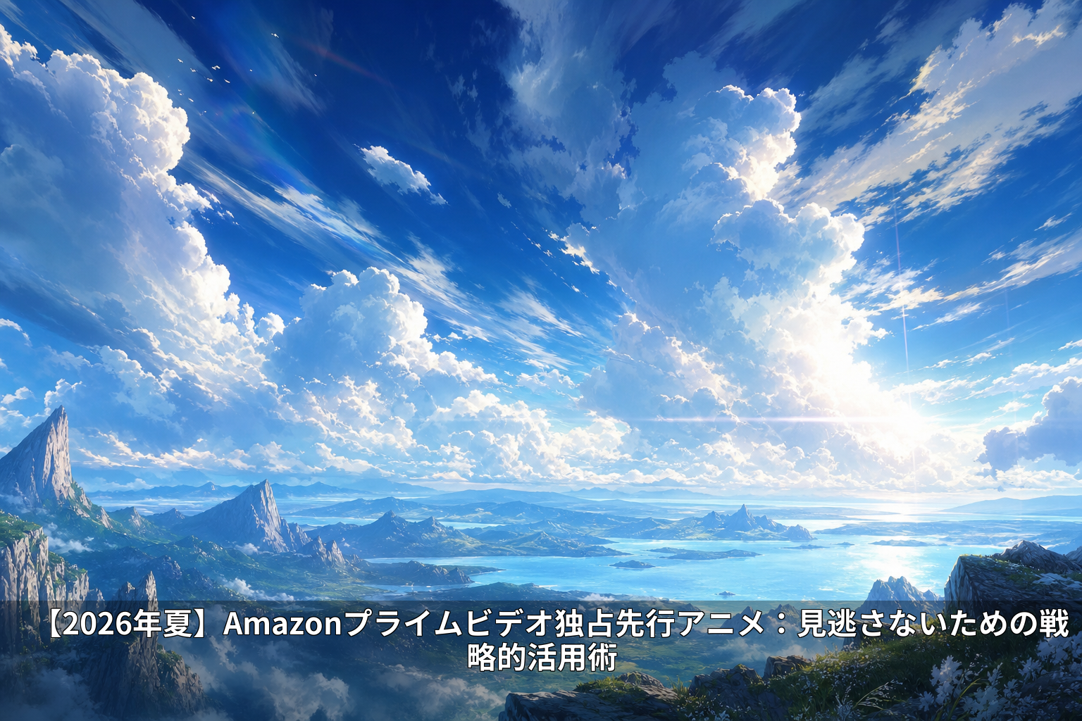 【2026年夏】Amazonプライムビデオ独占先行アニメ：見逃さないための戦略的活用術