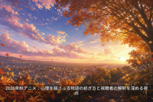 2026年秋アニメ：心理を揺さぶる物語の紡ぎ方と視聴者の解釈を深める視点