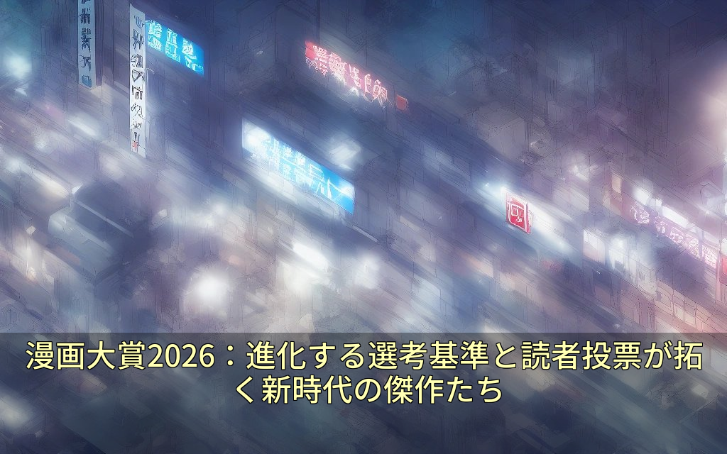 漫画大賞2026：進化する選考基準と読者投票が拓く新時代の傑作たち