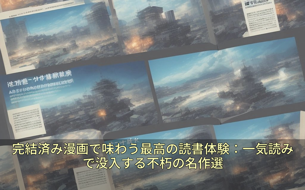 完結済み漫画で味わう最高の読書体験：一気読みで没入する不朽の名作選