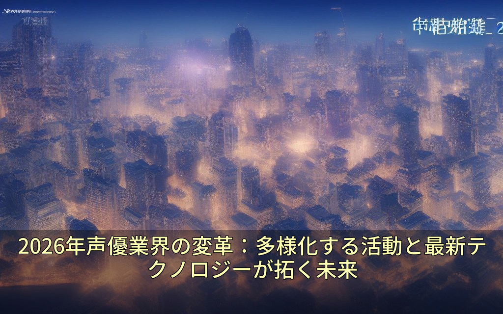 2026年声優業界の変革：多様化する活動と最新テクノロジーが拓く未来