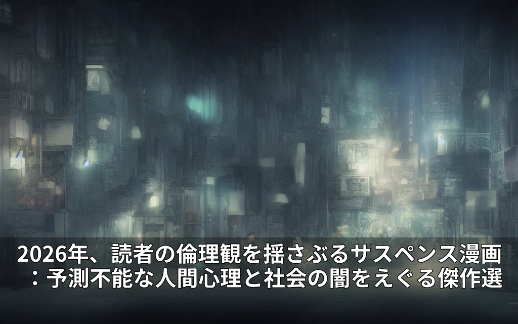 2026年、読者の倫理観を揺さぶるサスペンス漫画:予測不能な人間心理と社会の闇をえぐる傑作選