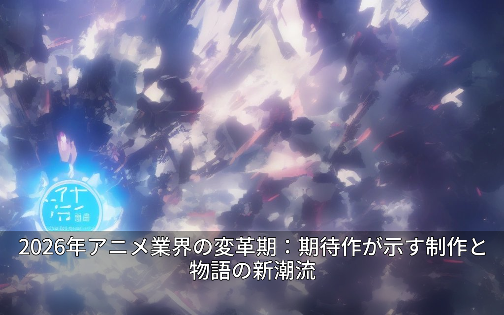 2026年アニメ業界の変革期：期待作が示す制作と物語の新潮流