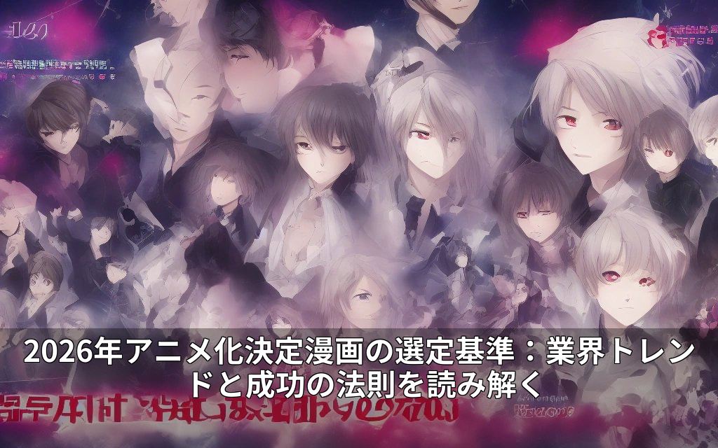 2026年アニメ化決定漫画の選定基準：業界トレンドと成功の法則を読み解く