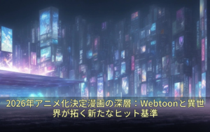 2026年アニメ化決定漫画の深層：Webtoonと異世界が拓く新たなヒット基準